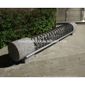 Cement stone and steel bike rack bicycle parking rack